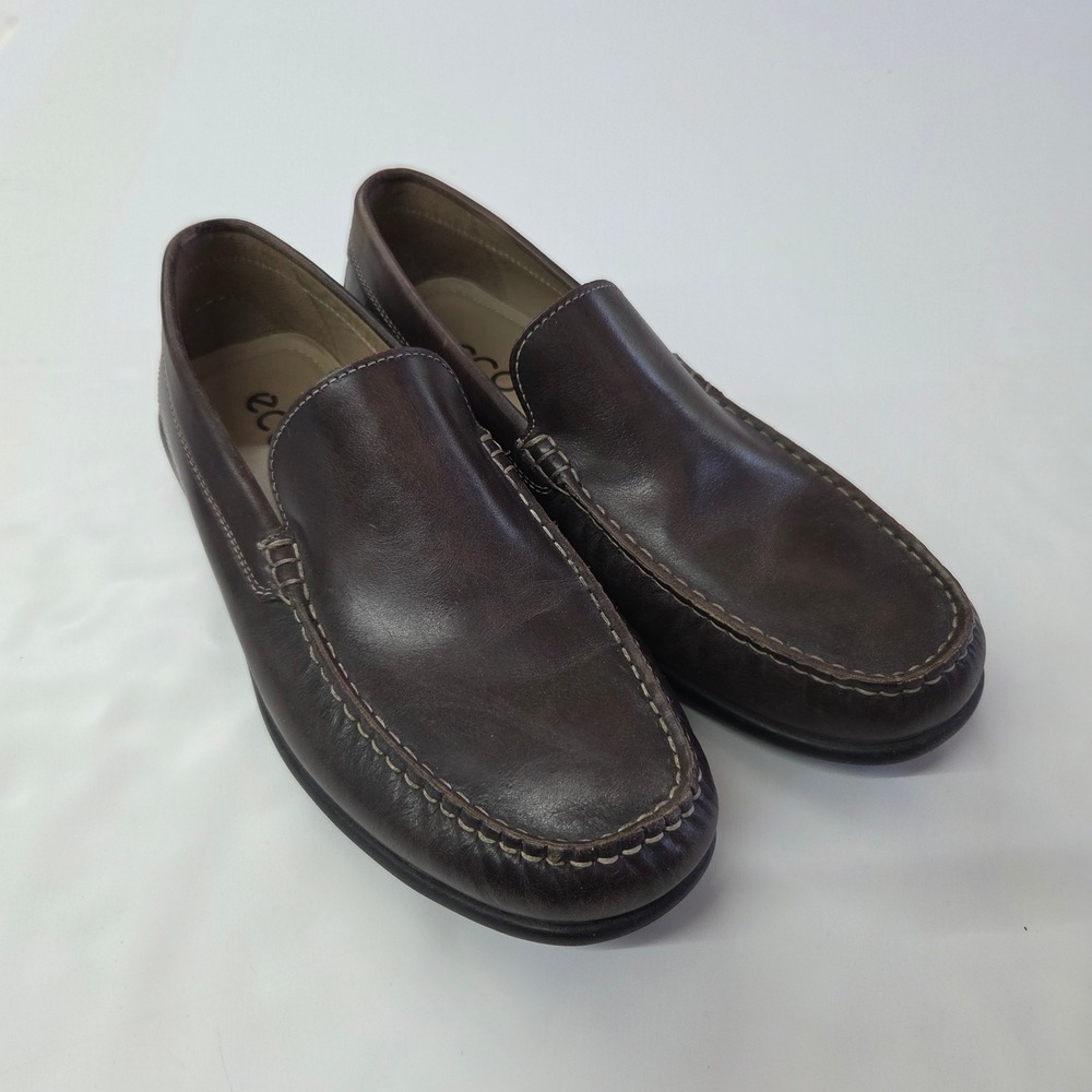 ECCO Mens‎ Classic Moc 2.0 Driver Slip On Loafers 7-7.5 US 41 EU Brown Leather